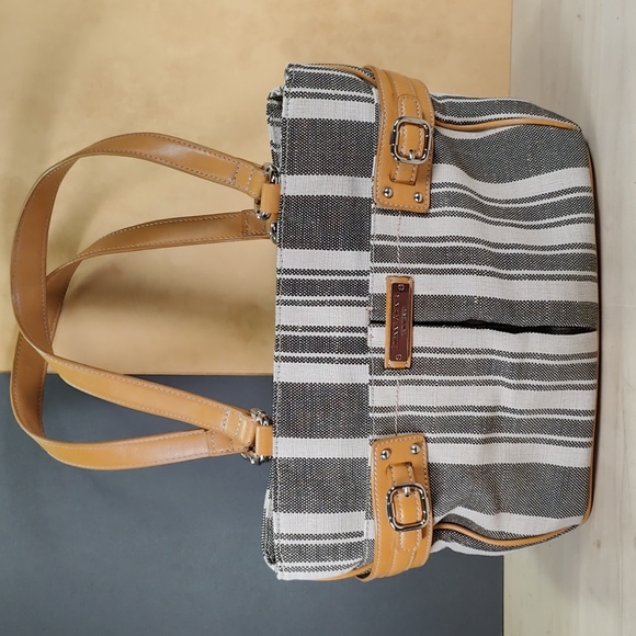 Etienne Aigner canvas shoulder bag - Picture 1 of 12